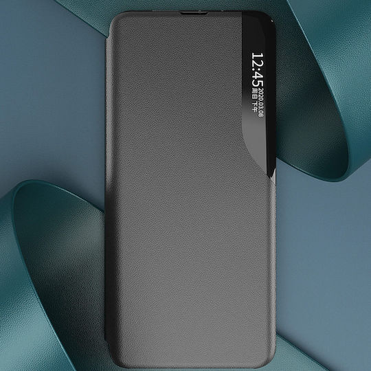 Hurtel Eco Leather View Book Δερματίνης Μαύρο (Redmi Note 12 Pro / Poco X5 Pro)