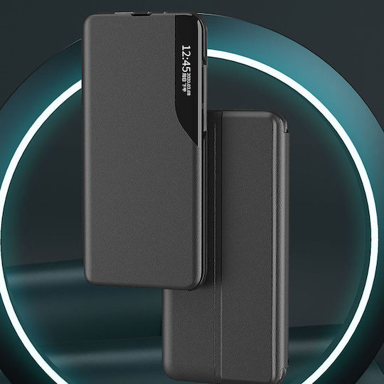 Hurtel Eco Leather View Book Δερματίνης Μαύρο (Redmi Note 12 Pro / Poco X5 Pro)