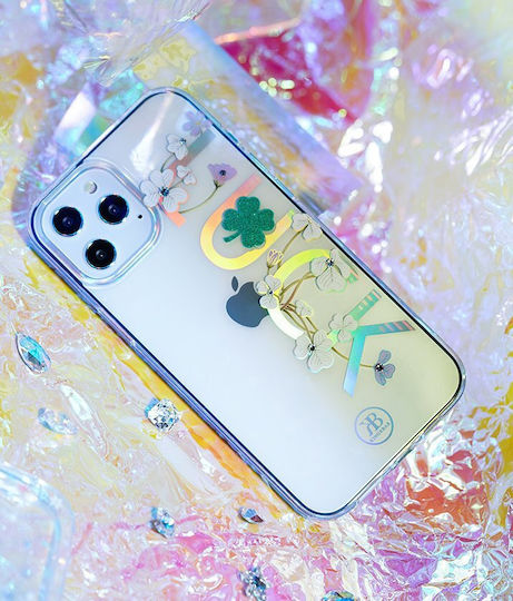 Kingxbar Lucky with Swarovski Crystals Задна корица Пластмаса Прозрачен (iPhone 12 / 12 Pro)