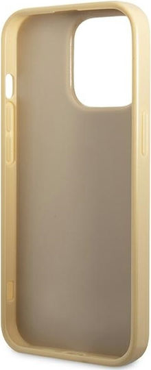 Guess Glitter Flakes Script Metal Logo Back Cover Σιλικόνης Χρυσό (iPhone 14 Pro Max)