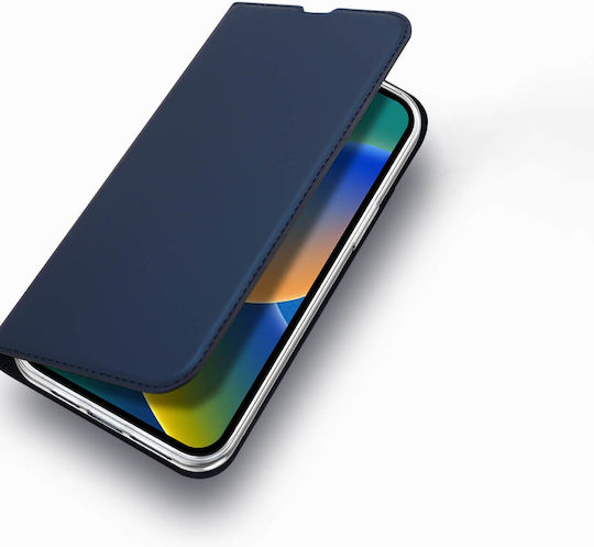 Dux Ducis Skin Pro Buchen Sie Synthetisches Leder Blau (Apple iPhone 13, Apple iPhone 14)