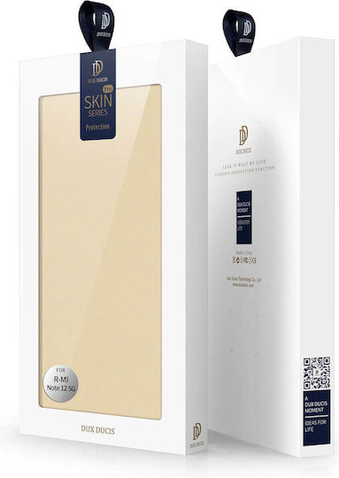 Dux Ducis Skin Pro Книга Изкуствена кожа Златист (Xiaomi Redmi Note 12 5G / Poco X5 5G)