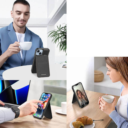 Dux Ducis Wallet Δερμάτινο / Δερματίνης / Σιλικόνης Μαύρο (iPhone 15)