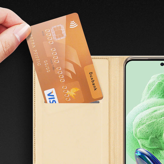 Dux Ducis Skin Pro Книга Изкуствена кожа Златист (Xiaomi Redmi Note 12 5G / Poco X5 5G)