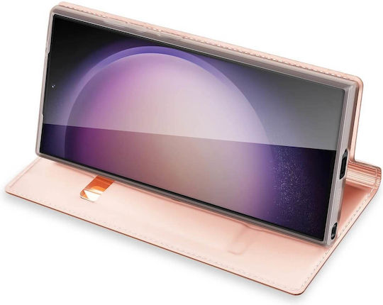 Dux Ducis Skin Pro Buchen Sie Synthetisches Leder / Leder Rosa (Samsung S24 Ultra)