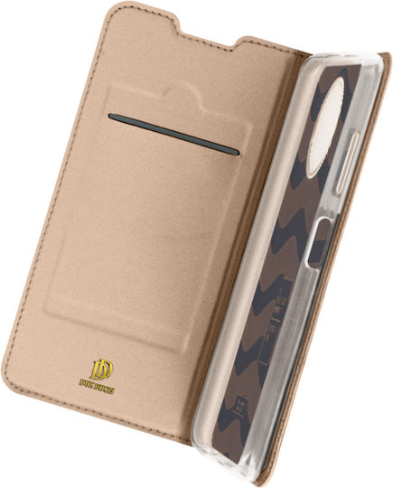 Dux Ducis Skin Pro Book Δερματίνης Ροζ Χρυσό (Redmi Note 9T)
