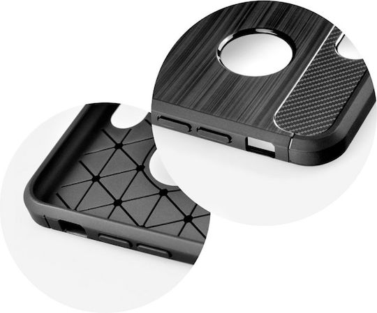Hurtel TPU Carbon Fiber Brushed Back Cover Σιλικόνης Μαύρο (Galaxy S9)