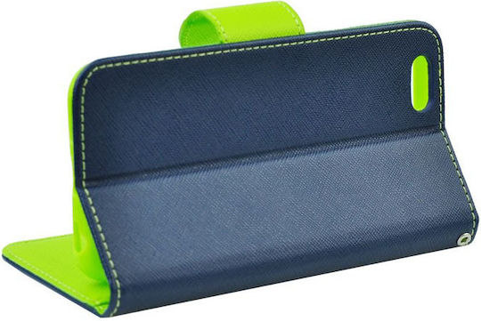 Fancy Brieftasche Synthetisches Leder Marineblau (Redmi Note 10 Pro)