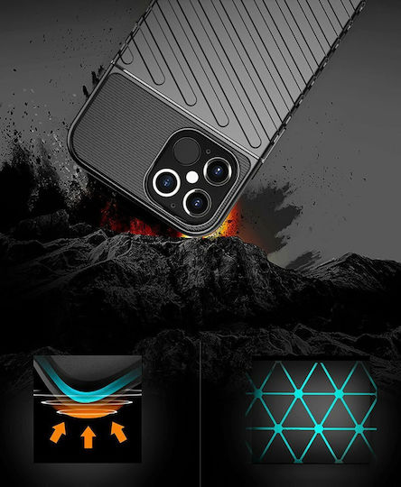 Powertech Back Cover Σιλικόνης Μαύρο (iPhone 12 Pro Max)