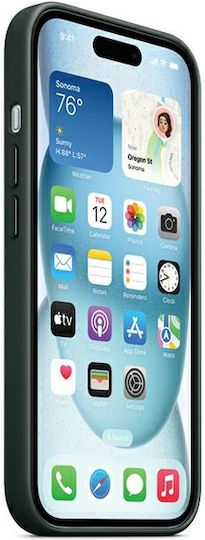 Apple Umschlag Rückseite Stoff Evergreen (iPhone 15 Plus / 16 Plus)