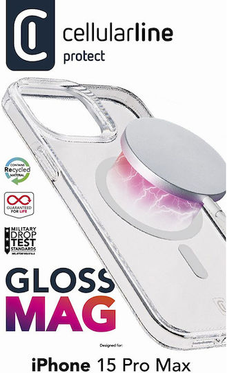 Cellular Line Back Cover Πλαστικό / Σιλικόνης Διάφανο (iPhone 15 Pro Max)