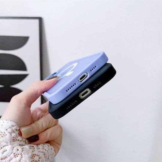 Hurtel Color Matte Back Cover Πλαστικό / Σιλικόνης με Λουράκι Μαγνητικό Μπορντό (iPhone 15 Pro Max)