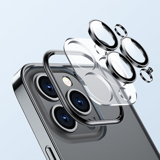 Joyroom 14q Back Cover Πλαστικό Σετ με Τζαμάκι Μαύρο (iPhone 14)