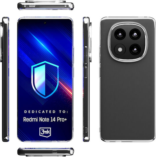 3MK Klare Rückseite Kunststoff 1,2 mm Wasserdicht Transparent (Redmi Note 14 Pro+)