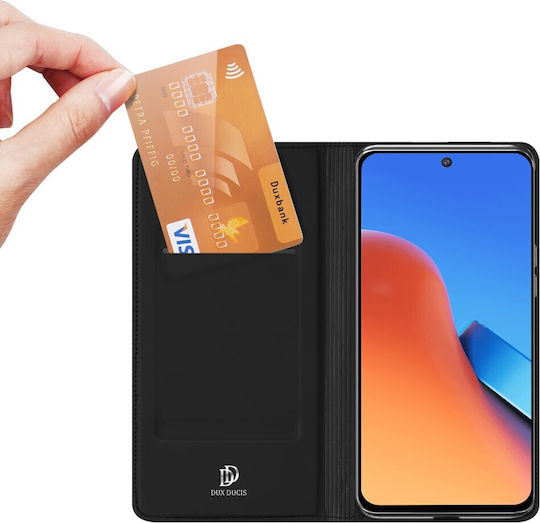 Dux Ducis Skin Pro Wallet Synthetic Leather / Silicone / Leather Black (Xiaomi Poco M6 Pro/Redmi 12/Redmi 12R)