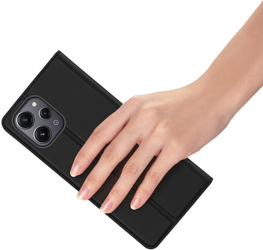 Dux Ducis Skin Pro Wallet Synthetic Leather / Silicone / Leather Black (Xiaomi Poco M6 Pro/Redmi 12/Redmi 12R)