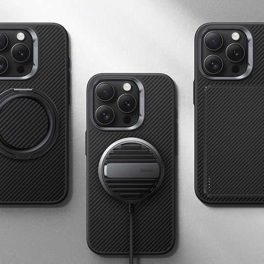 Benks Back Cover Aramid Fiber Μαύρο (iPhone 16 Pro Max)