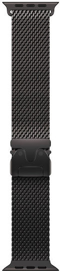 Apple Watch Ultra 2 Titanium 49mm Waterproof with eSIM and Heart Rate Monitor (Black with Black Titanium Milanese Loop - Medium)