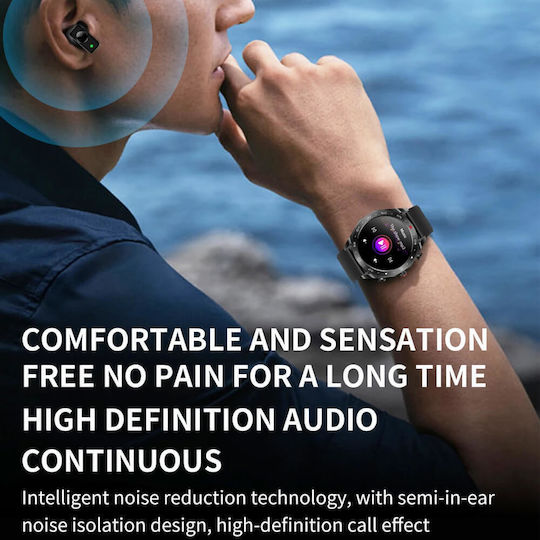 Microwear K95 Smartwatch με Παλμογράφο (Ασημί)