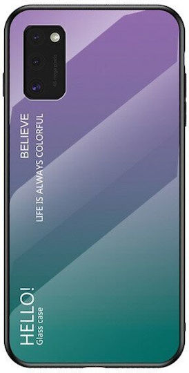Hurtel Glass Gradient TPU Back Cover Plastic Purple (Galaxy A41)
