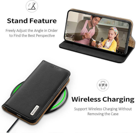 Dux Ducis Hivo Wallet Piele Negru (Galaxy S24+)