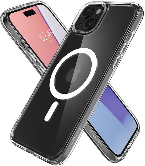 Spigen Ultra Hybrid MagFit Back Cover Plastic 2mm Alb (iPhone 15 Plus / 16 Plus)