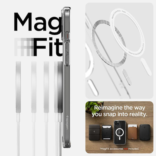 Spigen Ultra Hybrid MagFit Back Cover Plastic 2mm Alb (iPhone 15 Plus / 16 Plus)