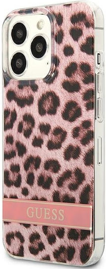 Guess Leopard Back Cover Plastic Pink (iPhone 13 Pro Max)