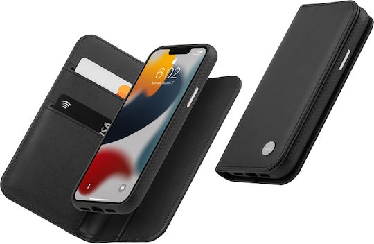 Moshi Overture Wallet Δερματίνης Jet Black (iPhone 13 Pro)