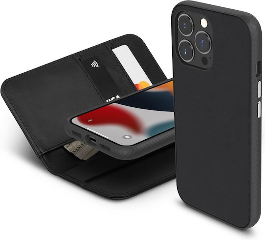 Moshi Overture Wallet Δερματίνης Jet Black (iPhone 13 Pro)