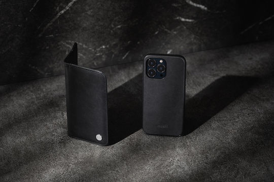 Moshi Overture Wallet Δερματίνης Jet Black (iPhone 13 Pro)