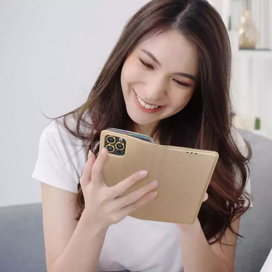 Smart Magnet Book Δερματίνης Μαγνητικό Χρυσό (Redmi Note 10 / 10s / Poco M5s)