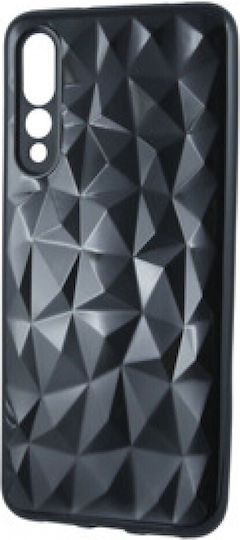 Forcell Forcell Air Prism 3D Pattern Back Cover Σιλικόνης Μαύρο (Huawei P20)