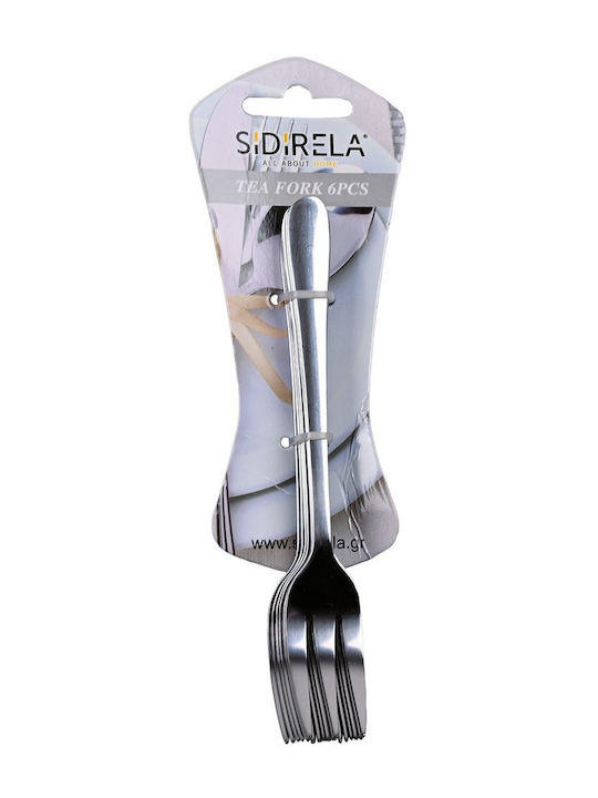 Sidirela Gabel-Set Obst/Dessert Edelstahl Silber 6Stück