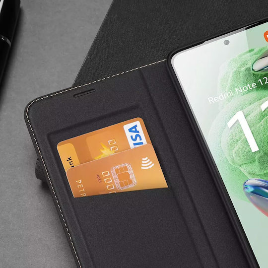 Dux Ducis Skin X2 Wallet Δερματίνης Μαύρο (Xiaomi Redmi Note 12 5G / Poco X5 5G)