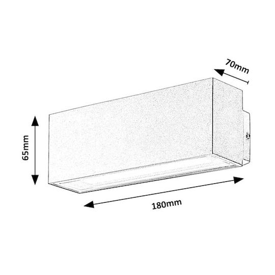 Rabalux Mataro Wall-Mounted Outdoor Lighting with Shade LED IP54 10W