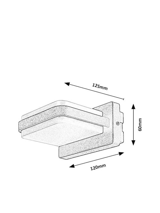 Rabalux Gendt Wall-Mounted Outdoor Light LED IP44 12W
