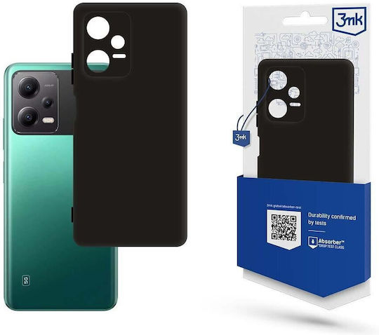 3MK Matt Back Cover Σιλικόνης 1.2mm Μαύρο (Poco X5)