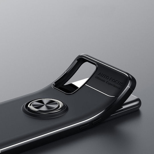 Ancus AutoFocus Shock Proof Ring Back Cover Σιλικόνης Μαύρο (Realme 9i)