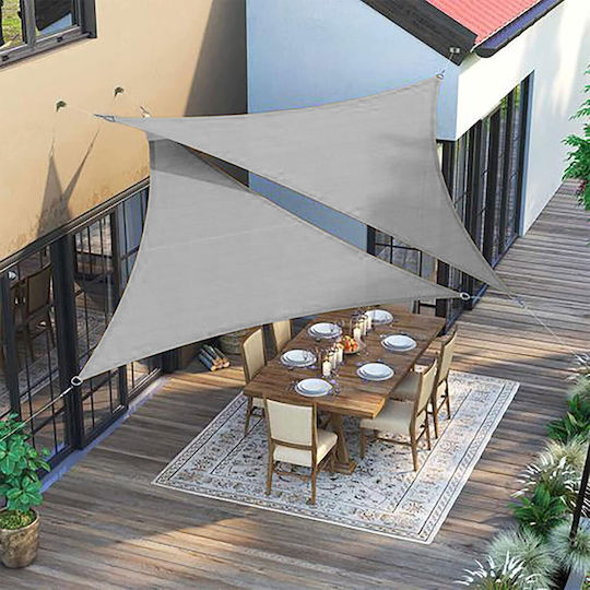 Sidirela Pânză De Umbrire Triunghiulară Gri Cu Cerc 3x3x1.5m 170gr/m²