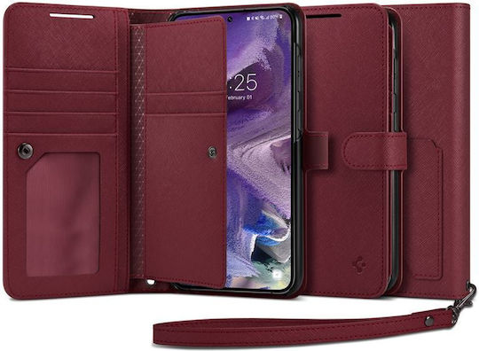 Spigen Wallet S Plus Synthetic Leather Burgundy (Galaxy S23)