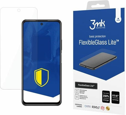 3MK FlexibleGlass Lite Back Cover Σιλικόνης / Tempered Glass Μαύρο (Realme GT 5G)