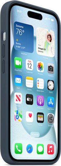 Apple Back Cover Silicone Blue (iPhone 15 Plus)