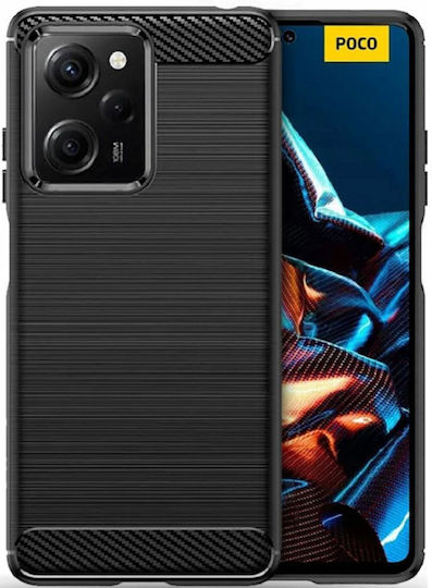 Tech-Protect Carbon Umschlag Rückseite Silikon Schwarz (Redmi Note 12 Pro / Poco X5 Pro)