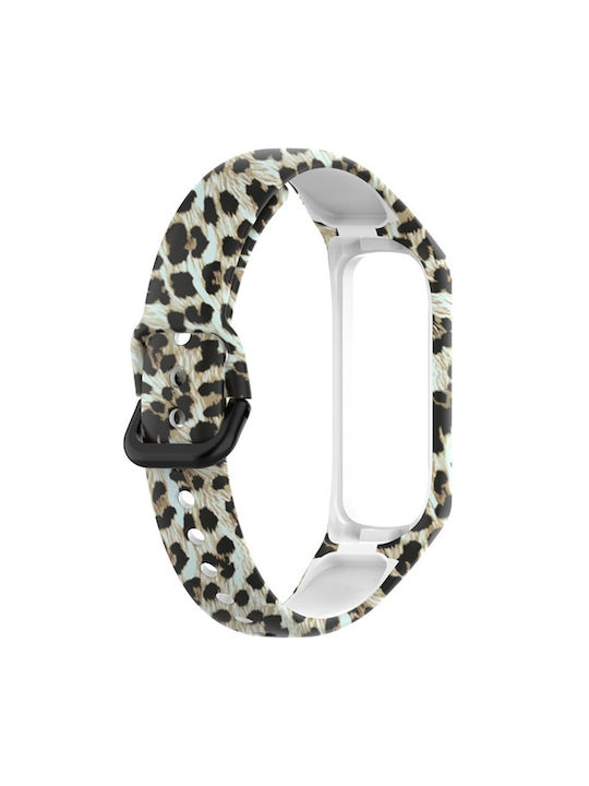 Silikon Tragbares Band Samsung Galaxy Fit 2 Sm-r220 Leoparden