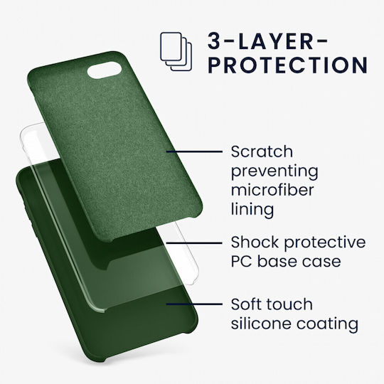 KWmobile Back Cover Silicone Green (iPhone SE 2022/2020)