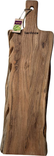 Bonfesto Rectangular Wooden Chopping Board Beige 65x20cm