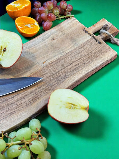 Bonfesto Rectangular Wooden Chopping Board Beige 40x15cm