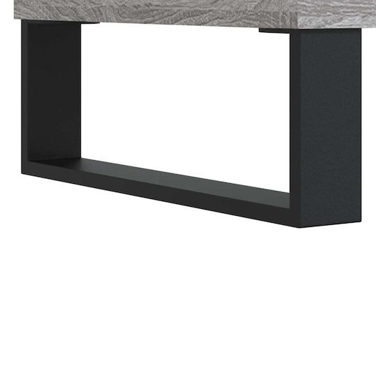 vidaXL Мебел за Hi-Fi Сив 38x74.5x48см
