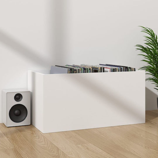 vidaXL Мебел за Hi-Fi Бял 71x36x34см